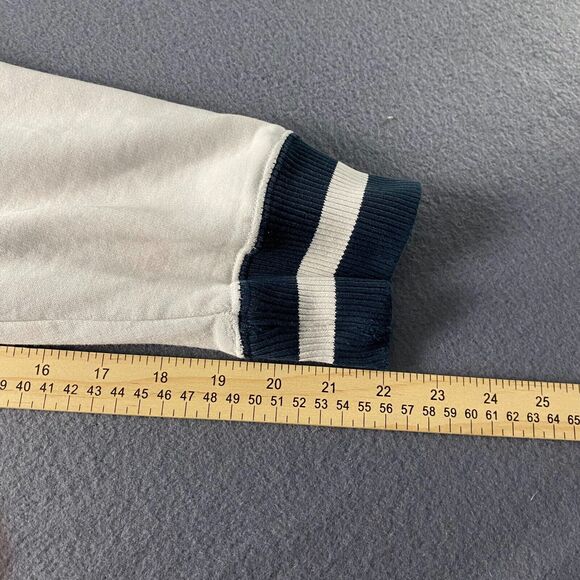 Nike Air Jordan Varsity Hoodie Sweatshirt Mens S Blue White Zip Snap Button Up - Picture 14 of 16